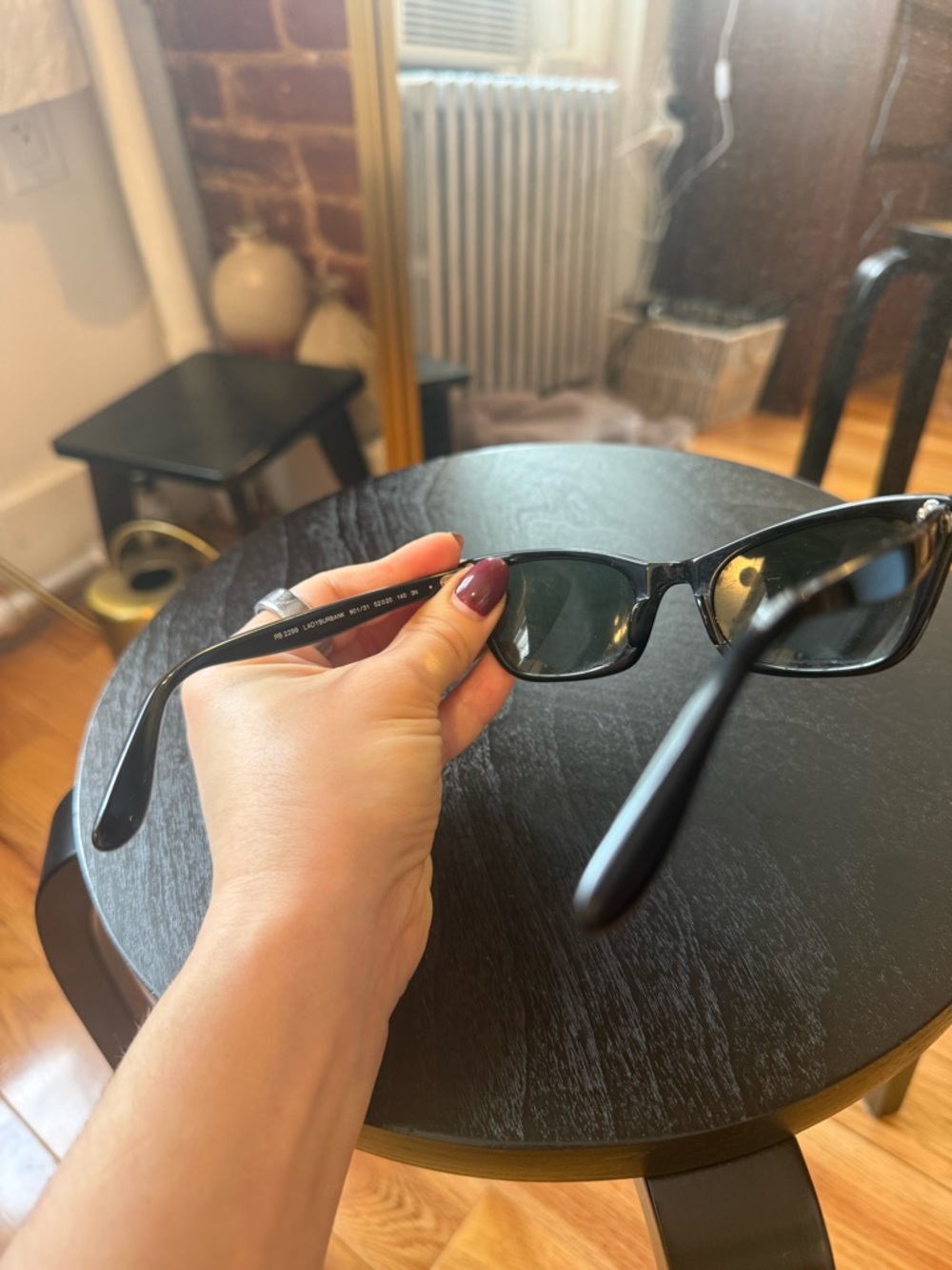 NWOT Ray-Ban Lady Burbank Glasses - Black with Green Lenses - Picture 14 of 14
